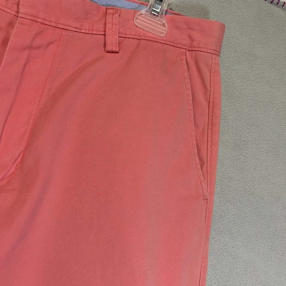 J. Crew Chino Shorts Mens 34 Coral Orange Cotton Outdoor Preppy Golf Tag Size 32